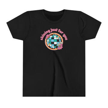 Youth Mirrorball 'shining just for you' Kids Tee T-Shirt - Folklore - Colorful Disco Ball