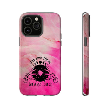 Delicate Reputation Tour 'one two three let's go bitch' - Phone Case - Apple Samsung Google - Pink Tie-Dye