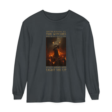 I Did Something Bad 'burning all the witches' Unisex Comfort Colors Long Sleeve T-Shirt - Reputation IDSB