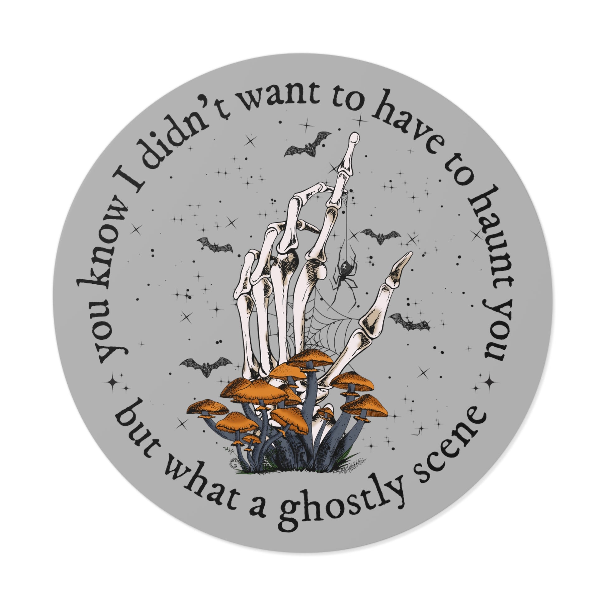 My Tears Ricochet 'you know I didn't want to have to haunt you' Round Vinyl Sticker - Folklore - SpookySwiftie