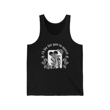 Peace 'I'd die for you in secret' Super Soft Unisex Tank Top - Folklore