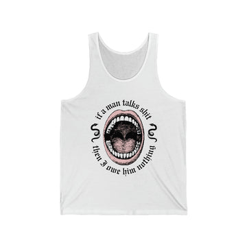 I Did Something Bad 'if a man talks shit then I owe him nothing' Super Soft Unisex Tank Top - Reputation