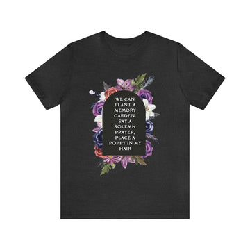 Great War 'we can plant a memory garden' Floral Tombstone Unisex Super Soft Tee - Midnights