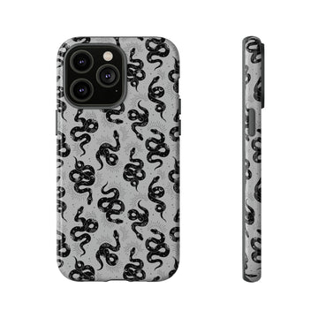 Reputation Era Inspired Phone Case - Apple Samsung Google - Snakes, Black and Gray