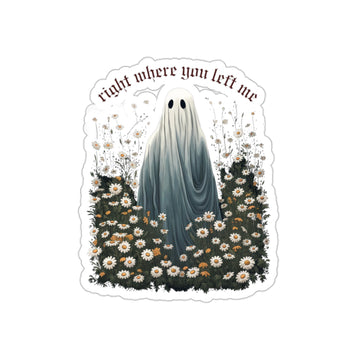 Right Where You Left Me Daisy Ghost Sticker - Folklore