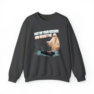 High Infidelity 'put on your records and regret me' Ghost Unisex Crewneck Sweatshirt - Midnights