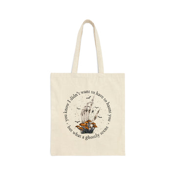 My Tears Ricochet 'you know I didn't want to have to haunt you' Natural Tan Canvas Tote Bag - Folklore