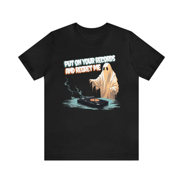 High Infidelity 'put on your records and regret me' Ghost Super Soft Unisex T-Shirt - Midnights