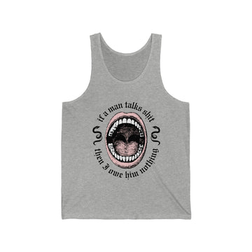 I Did Something Bad 'if a man talks shit then I owe him nothing' Super Soft Unisex Tank Top - Reputation