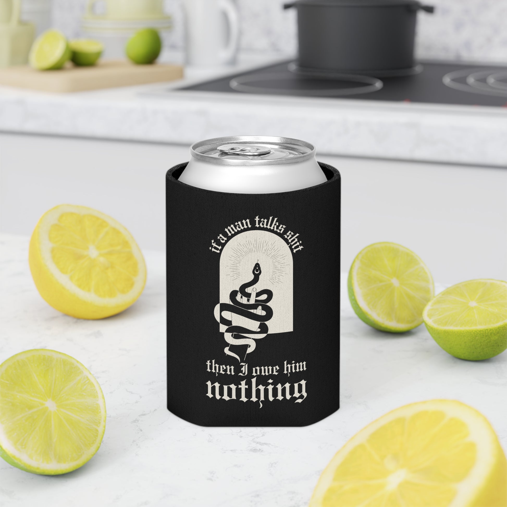 I Did Something Bad 'if a man talks shit' Can Cooler Koozie - Reputation - SpookySwiftie