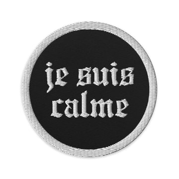 ME! 'je suis calme' Circular Embroidered Patch - Lover