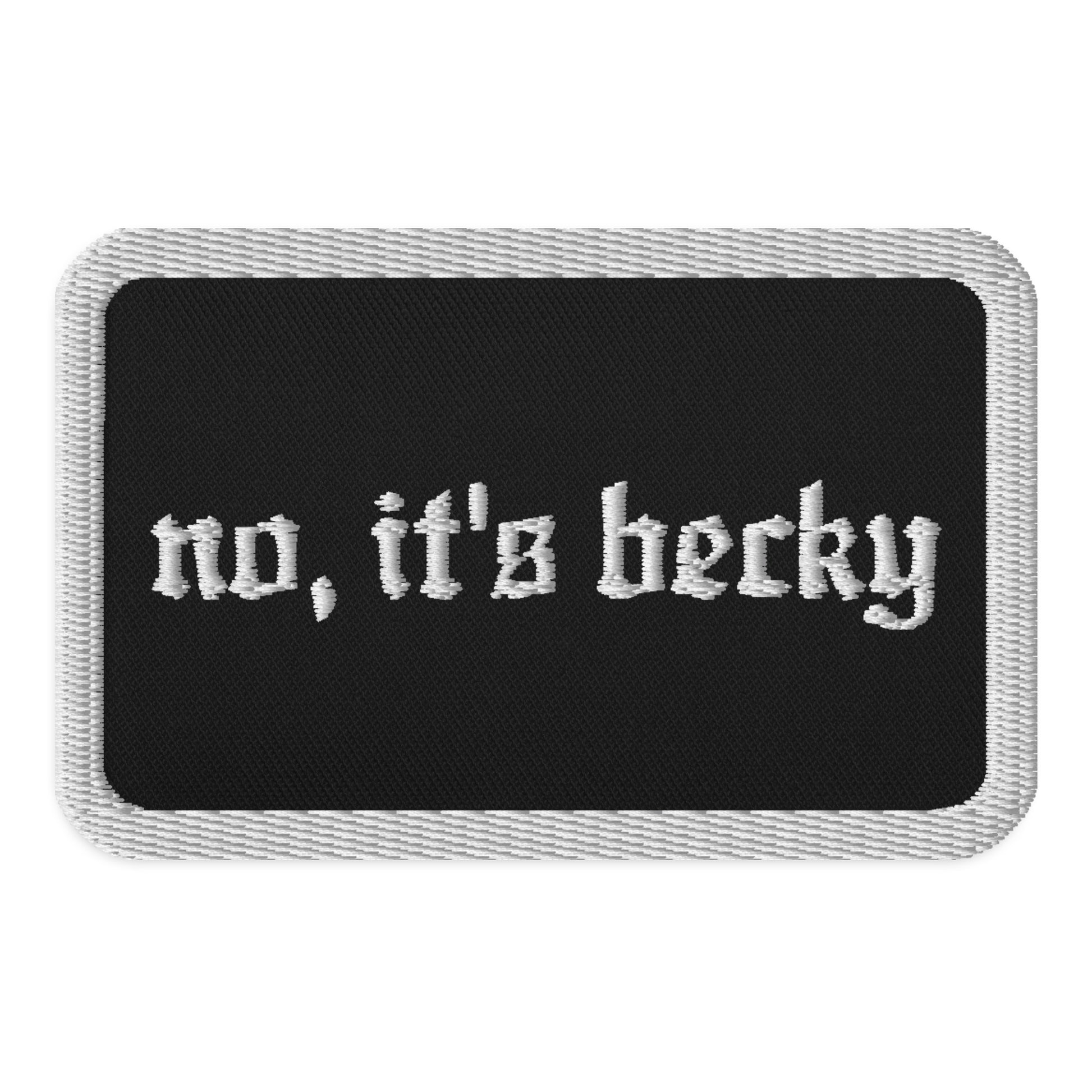 'no it's becky' Embroidered Rectangle Patch - 1989 Classic - SpookySwiftie