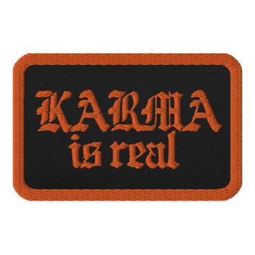 Karma is real Orange Rectangle Embroidered Patch - Midnights